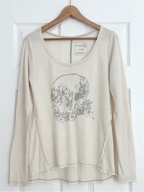 Free People We The Free Floral Skull Thermal Top Size L